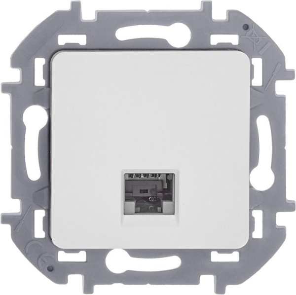 Розетка компьютерная Inspiria RJ45 кат.6 UTP механизм бел. IEK 673830