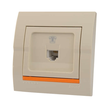 Розетка телефонная 1-м СП Deriy RJ11 16А IP20 евро стандарт крем. LEZARD 702-0303-137 Розетка телефонная 1-м СП Deriy RJ11 16А IP20 евро стандарт крем. LEZARD 702-0303-137