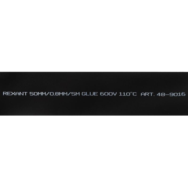 Лента термоусаживаемая ТЛ-0.8 50мм 5м с клеевым слоем черн. Rexant 48-9016