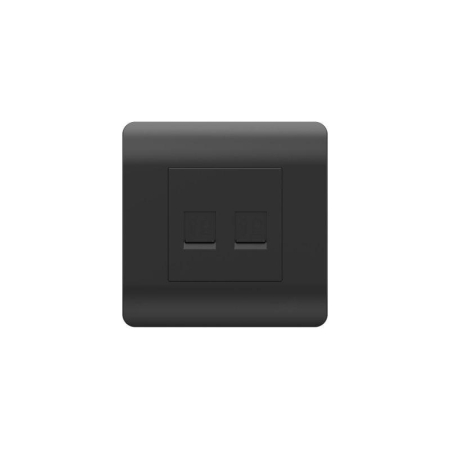 Розетка компьютерная 2-м NEW3-E RJ45 черн. CHINT 431503 Розетка компьютерная 2-м NEW3-E RJ45 черн. CHINT 431503