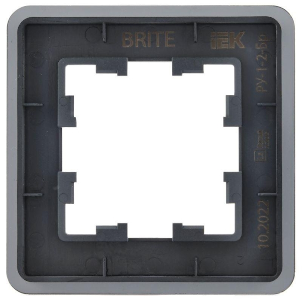 Рамка 1-м BRITE РУ-1-2-Бр стекло графит RE IEK BR-M12-G-41-K53 Рамка 1-м BRITE РУ-1-2-Бр стекло графит RE IEK BR-M12-G-41-K53