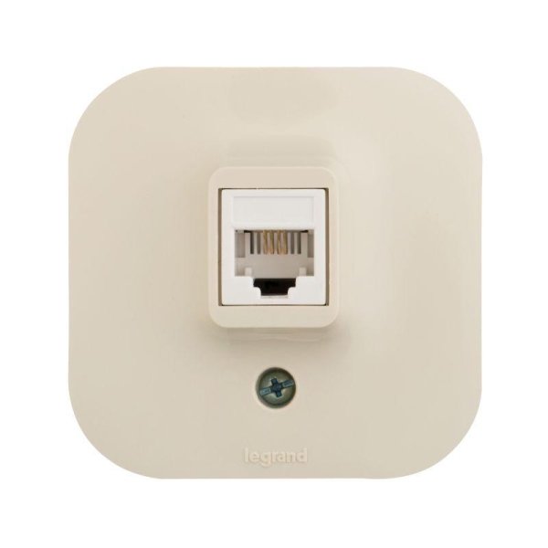 Розетка телефонная 1-м ОП Quteo RJ11 сл. кость IEK 782244 Розетка телефонная 1-м ОП Quteo RJ11 сл. кость IEK 782244