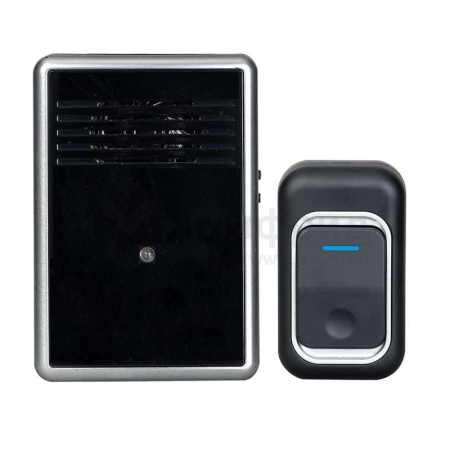 Звонок беспроводной Трио 32 мелодии 150м 4-тональная полифония регулир. громкости настольн./настен. брызгозащ. кнопка IP44 3AAх1.5В МОНОМАХ ТР-01Б