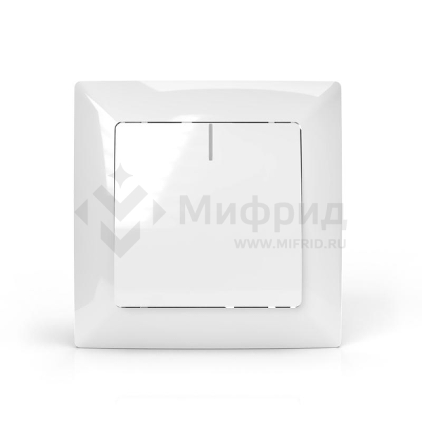 Выключатель 1-кл. СП AVA 10А IP20 с индикатором в сборе бел. TOKOV ELECTRIC TKL-AV-V1IF-C01