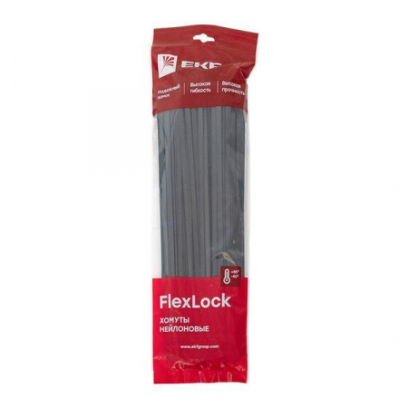 Хомут P6.6 7.6х350 FlexLock стандартный черн. (уп.100шт) PROxima EKF plc-fl-ctsb-7.6x350 Хомут P6.6 7.6х350 FlexLock стандартный черн. (уп.100шт) PROxima EKF plc-fl-ctsb-7.6x350