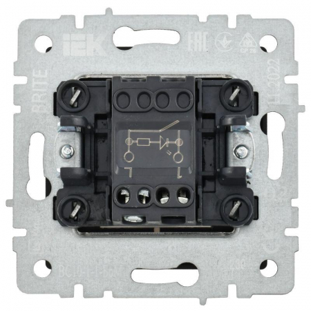 Выключатель 1-кл. СП BRITE ВС10-1-1-БрМ 10А с индик. механизм маренго IEK BR-V10-1-10-K35 Выключатель 1-кл. СП BRITE ВС10-1-1-БрМ 10А с индик. механизм маренго IEK BR-V10-1-10-K35