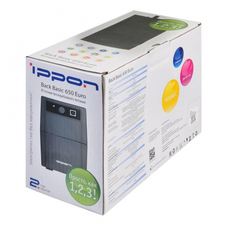 Источник бесперебойного питания Back Basic 1050 Euro 600Вт 1050В.А черн. IPPON 403409
