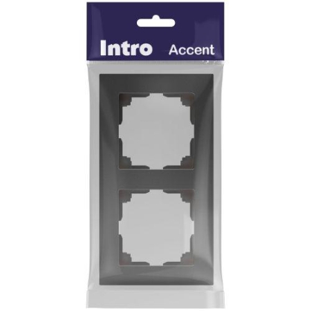 Рамка 2-м СП Accent 6-502-07 графит Intro Б0063773 Рамка 2-м СП Accent 6-502-07 графит Intro Б0063773