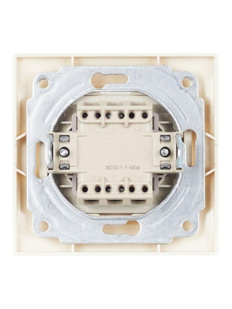 Выключатель 1-кл. СП Кварта 10А IP20 ВС10-1-1-ККм с индикацией крем. GENERICA EVK11-K33-10-DM