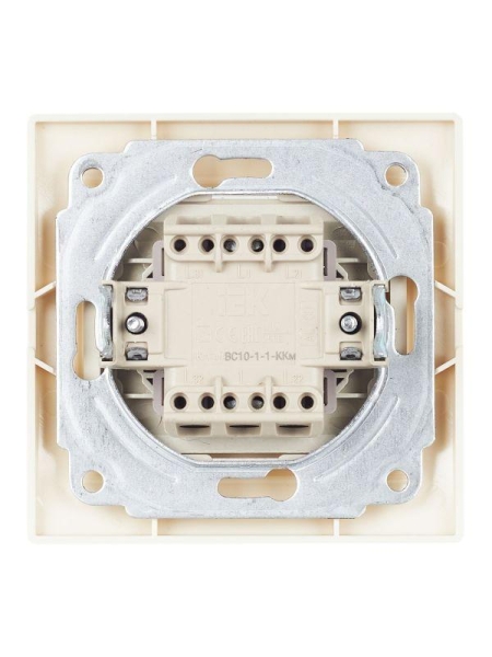 Выключатель 1-кл. СП Кварта 10А IP20 ВС10-1-1-ККм с индикацией крем. GENERICA EVK11-K33-10-DM