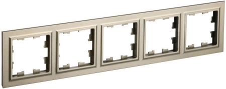 Рамка 5-м BRITE РУ-5-БрШ шампань IEK BR-M52-K37 Рамка 5-м BRITE РУ-5-БрШ шампань IEK BR-M52-K37