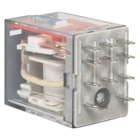 Реле промежуточное с кнопкой и мех. индикацией RPAt 22/3 10A 110В DC AVERES EKF rpat-22-3-110DC