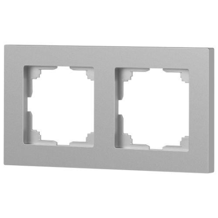 Рамка 2-м СП Accent 6-502-03 алюм. Intro Б0063755 Рамка 2-м СП Accent 6-502-03 алюм. Intro Б0063755