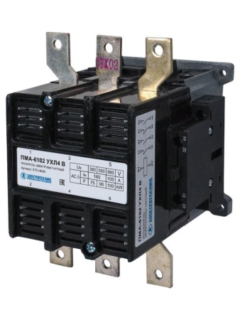 Пускатель электромагнитный ПМА-6102 УХЛ4 В 160А 110В 2НО+2НЗ IP00 нереверсивный без реле Электротехник ET014639