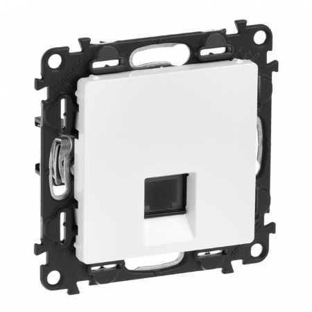 Розетка телефонная 1-м Valena Life RJ11 с лицев. панелью механизм бел. Leg 753438 Розетка телефонная 1-м Valena Life RJ11 с лицев. панелью механизм бел. Leg 753438