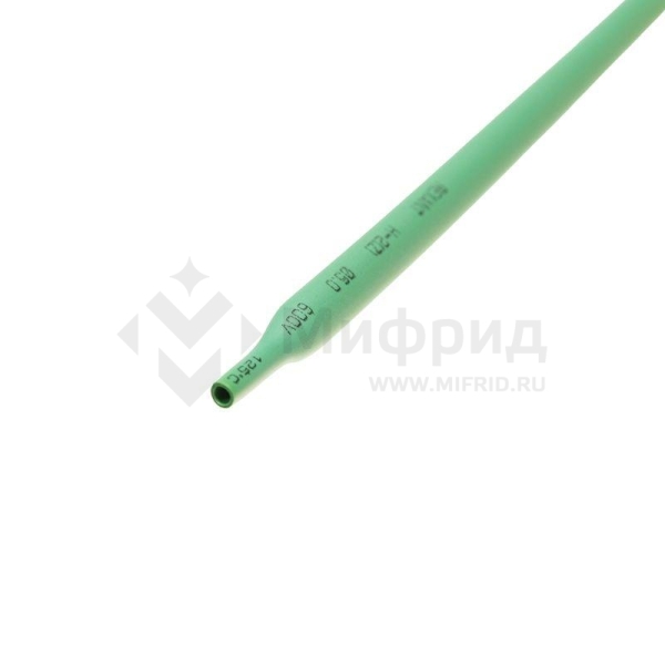 Трубка термоусадочная ТУТ нг 5.0/2.5 зел. 1м Rexant 20-5003