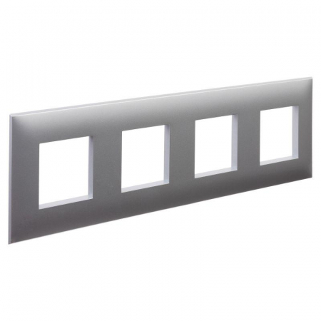 Рамка 4-м 8мод. Avanti "Закаленная сталь" DKC 4404908 Рамка 4-м 8мод. Avanti "Закаленная сталь" DKC 4404908