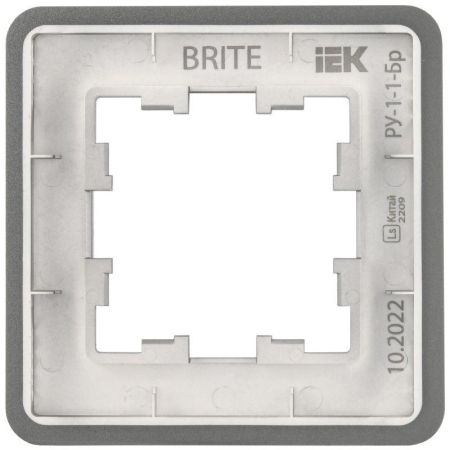 Рамка 1-м BRITE РУ-1-1-Бр метал. титан RE IEK BR-M12-M-01-K48 Рамка 1-м BRITE РУ-1-1-Бр метал. титан RE IEK BR-M12-M-01-K48