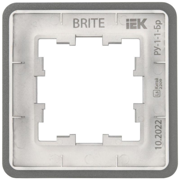 Рамка 1-м BRITE РУ-1-1-Бр метал. титан RE IEK BR-M12-M-01-K48 Рамка 1-м BRITE РУ-1-1-Бр метал. титан RE IEK BR-M12-M-01-K48