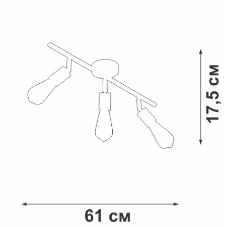 Люстра 3xE27 макс. 40Вт Vitaluce V3796-1/3PL Люстра 3xE27 макс. 40Вт Vitaluce V3796-1/3PL