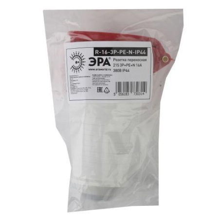 Розетка переносная 215 3Р+РЕ+N 16А 380В IP44 R-16-3P-PE-N-IP44 ЭРА Б0032863