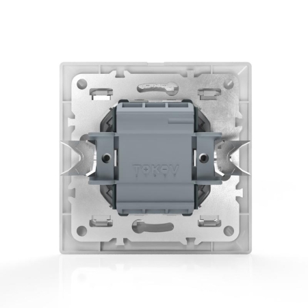 Переключатель проходной 2-кл. СП AVA 10А IP20 в сборе бел. TOKOV LIGHTTKL-AV-P2F-C01