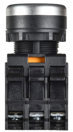 Кнопка d22мм 1НО+1НЗ MASTER с подсветкой и фиксацией зел. IEK MI-BT60-11TD-3-11-K06