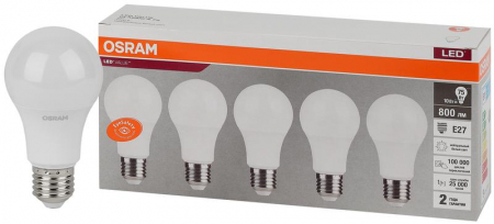 Лампа светодиодная LED Value LVCLA75 10SW/840 10Вт грушевидная матовая E27 230В 2х5 RU (уп.5шт) OSRAM 4058075577749 Лампа светодиодная LED Value LVCLA75 10SW/840 10Вт грушевидная матовая E27 230В 2х5 RU (уп.5шт) OSRAM 4058075577749