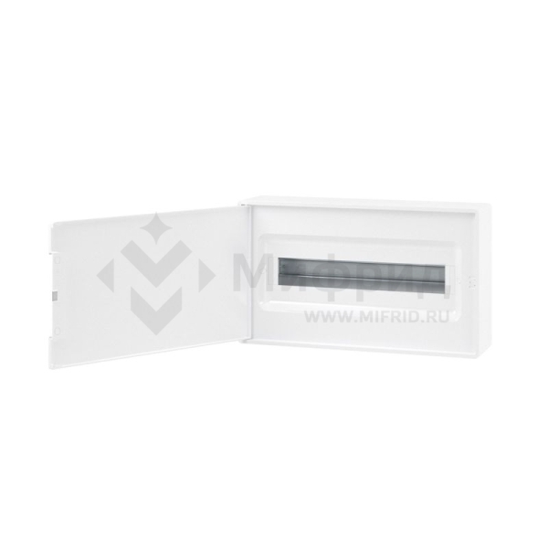 Щиток настенный Фрейм (FRAME) ЩРн-п-18 18мод. с бел. дверцей с 2 шинами PEN на 8 и 10 отверст. бел. DKC F18W1WW