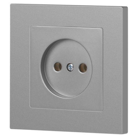 Розетка 1-м СП Accent 6-201-03 16А IP20 250В 2P алюм. Intro Б0063661 Розетка 1-м СП Accent 6-201-03 16А IP20 250В 2P алюм. Intro Б0063661