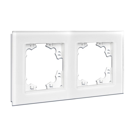 Рамка 2-м Афина стеклянная бел. UNIVersal 2243 Рамка 2-м Афина стеклянная бел. UNIVersal 2243