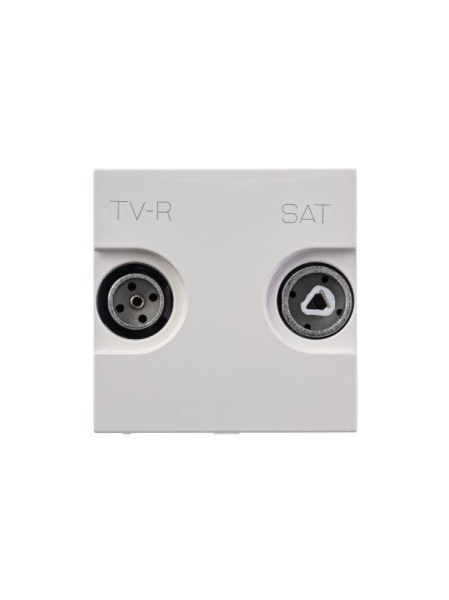 Розетка телевизионная одиночная TV/R/SAT 2мод. Zenit с накладкой бел. ABB 2CLA225130N1101 Розетка телевизионная одиночная TV/R/SAT 2мод. Zenit с накладкой бел. ABB 2CLA225130N1101