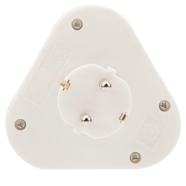 Разветвитель 3-м с заземл. 16А пирамида бел. Rexant 11-1069 Разветвитель 3-м с заземл. 16А пирамида бел. Rexant 11-1069