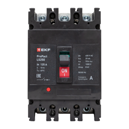 Выключатель автоматический 3п 125А 25кА LS250 ProPact EKF mccb-250-25-3-125-ls Выключатель автоматический 3п 125А 25кА LS250 ProPact EKF mccb-250-25-3-125-ls