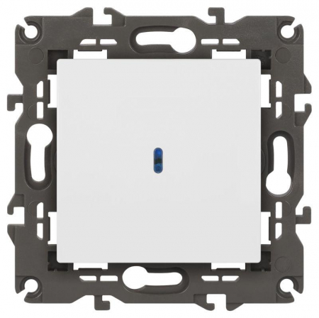 Выключатель 1-кл. СП Elegance 14-1102-01 10А IP20 250В 10AX с подсветкой механизм бел. Эра Б0034215