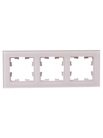 Рамка 3-м BRITE РУ-3-2-Бр стекло розовый матов. IEK BR-M32-G-31-K14