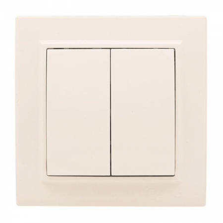 Выключатель 2-кл. СП Минск 10А IP20 беж. EKF ERV10-023-20