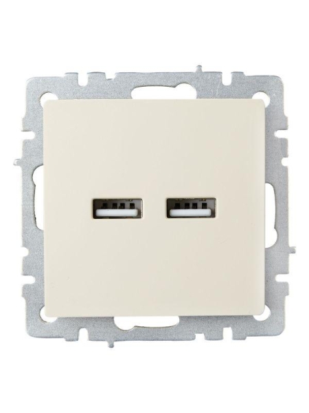 Розетка BRITE USB A+A 3.1А РЮ10-1-БрКр механизм беж. IEK BR-U21-D31-K10