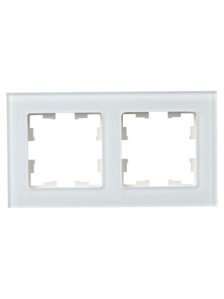 Рамка 2-м BRITE РУ-2-2-Бр стекло бел. матов. IEK BR-M22-G-31-K01