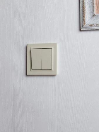 Выключатель 2-кл. СП BRITE ВСР10-2-0-БрКр 10А в сборе беж. IEK BR-V20-0-10-K10-F