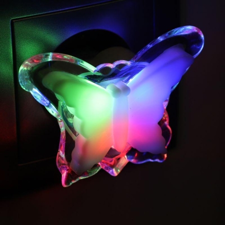 Светильник светодиодный ночник LED "Бабочка" RGB 220В Camelion NL-259 15377