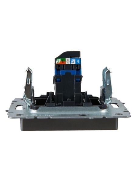 Розетка компьютерная СП RJ45 кат.6 BRITE РК11-БрС механизм сталь IEK BR-K10-2-K46 Розетка компьютерная СП RJ45 кат.6 BRITE РК11-БрС механизм сталь IEK BR-K10-2-K46