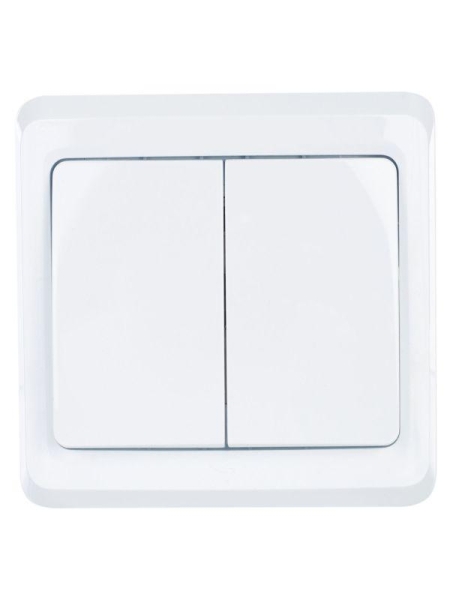Выключатель 2-кл. СП Вега 10А IP20 ВС10-2-0-ВБ бел. GENERICA EVV20-K01-10-DM