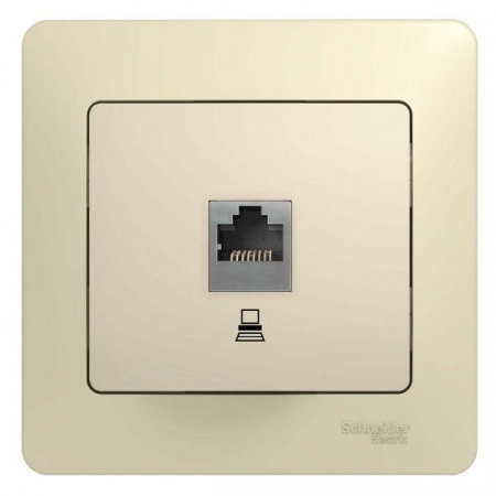 Розетка компьютерная 1-м СП Glossa RJ45 кат.5E механизм беж. SE GSL000281K Розетка компьютерная 1-м СП Glossa RJ45 кат.5E механизм беж. SE GSL000281K
