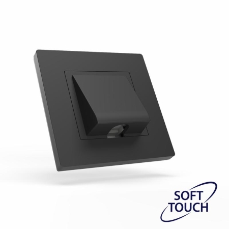 Вывод кабеля СП Pixel IP20 механизм карбон TOKOV ELECTRIC TKE-PX-CP-C14