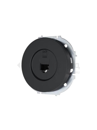 Розетка компьютерная СП OSEN RJ45 кат.6 механизм черн. бархат LEZARD 743-4288-140