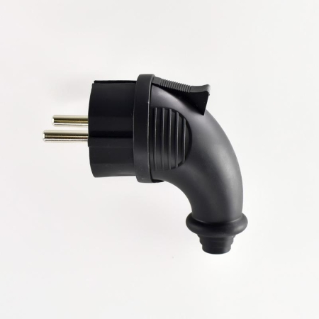 Вилка угловая 16А 2P+PE 220-240В IP44 каучук LEZARD 106-0400-0108/108