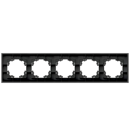 Рамка 5-м Афина стеклянная графит UNIVersal 2258