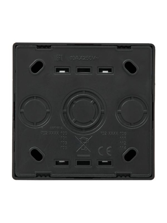 Выключатель 2-клав. с инд. LETO черн. бархат LEZARD 752-4200-112