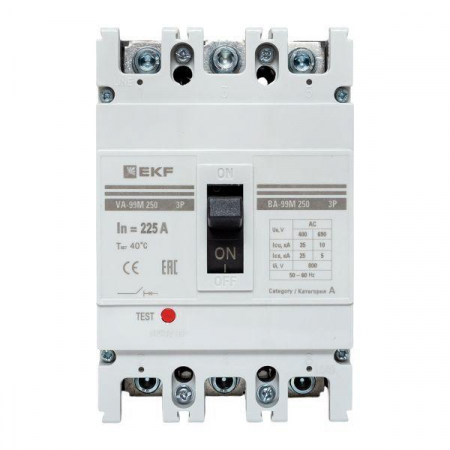 Выключатель автоматический 3п 250/225А 35кА ВА-99М PROxima EKF mccb99-250-225m Выключатель автоматический 3п 250/225А 35кА ВА-99М PROxima EKF mccb99-250-225m